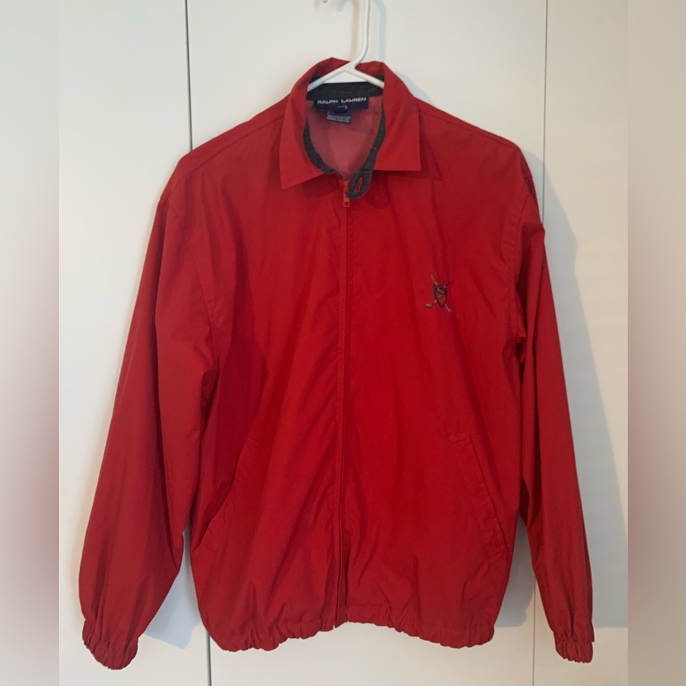 Ralph Lauren men’s red windbreaker jacket size Small